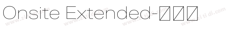 Onsite Extended字体转换